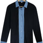 Even&Vil® - Zwei Looks in 1 Denim Schwarze Bluse