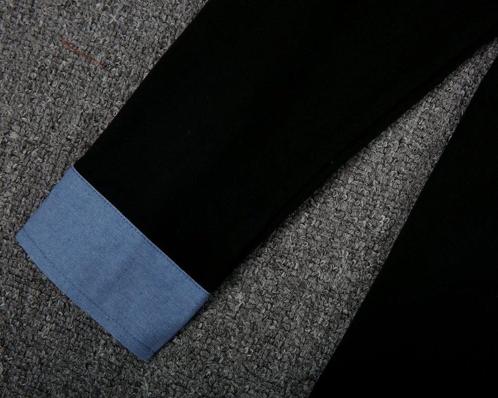 Even&Vil® - Zwei Looks in 1 Denim Schwarze Bluse