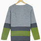 Monci® - Moderner grauer Pullover mit Farbblock