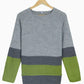 Monci® - Moderner grauer Pullover mit Farbblock