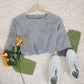 Monci® - Moderner grauer Pullover mit Farbblock