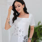 SpringStil® - Weißes kurzärmeliges Print-Top