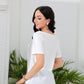 SpringStil® - Weißes kurzärmeliges Print-Top