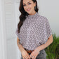 SpringStil® - Retro Print Mock Neck Top