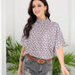 SpringStil® - Retro Print Mock Neck Top