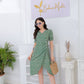 SpringStil® - Frisches kurzärmeliges grünes Midikleid
