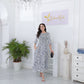 Springstil® - Marineblaues Midikleid mit Gänseblümchenmuster und Seitentaschen