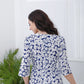 Springstil® - Marineblaues Midikleid mit Gänseblümchenmuster und Seitentaschen