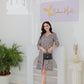 Naturlux® - Braunes und weißes Prärie-Minikleid mit abstraktem Muster