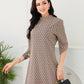 Naturlux® - Braunes Minikleid mit Alloverdruck