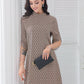 Naturlux® - Braunes Minikleid mit Alloverdruck