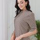 Naturlux® - Braunes Minikleid mit Alloverdruck