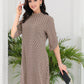 Naturlux® - Braunes Minikleid mit Alloverdruck