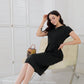 SpringStil® - Unifarbenes Shiftkleid mit geknotetem Rückenausschnitt