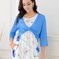 SpringStil® - Jugendliches blaues Midikleid mit Seitentaschen