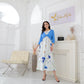 SpringStil® - Jugendliches blaues Midikleid mit Seitentaschen