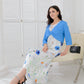 SpringStil® - Jugendliches blaues Midikleid mit Seitentaschen