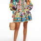 Vintage Floral Letters Print Schleife - Lara