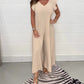Raffinierter Rüschen Jumpsuit: Breite Beine, Lässiger Look