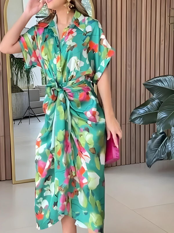 Knöchellanges Kleid mit Blumenmuster - Ivy