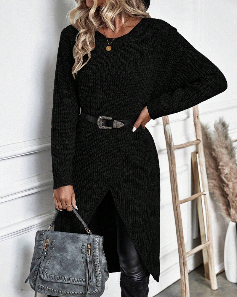LEILAH -  Eleganter Langer Pullover