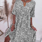 Kleid mit halben Ärmeln und Blumendruck