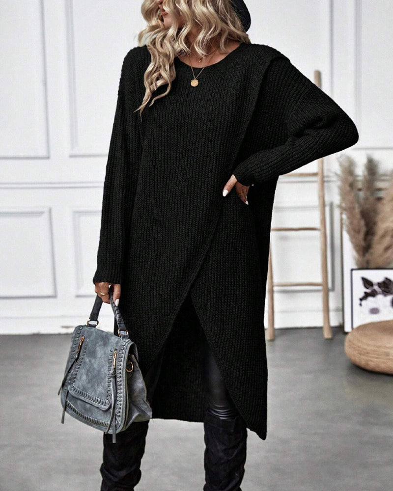 LEILAH -  Eleganter Langer Pullover