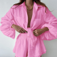 LANNA - Stylisches Leinen Set aus Hemd und Shorts