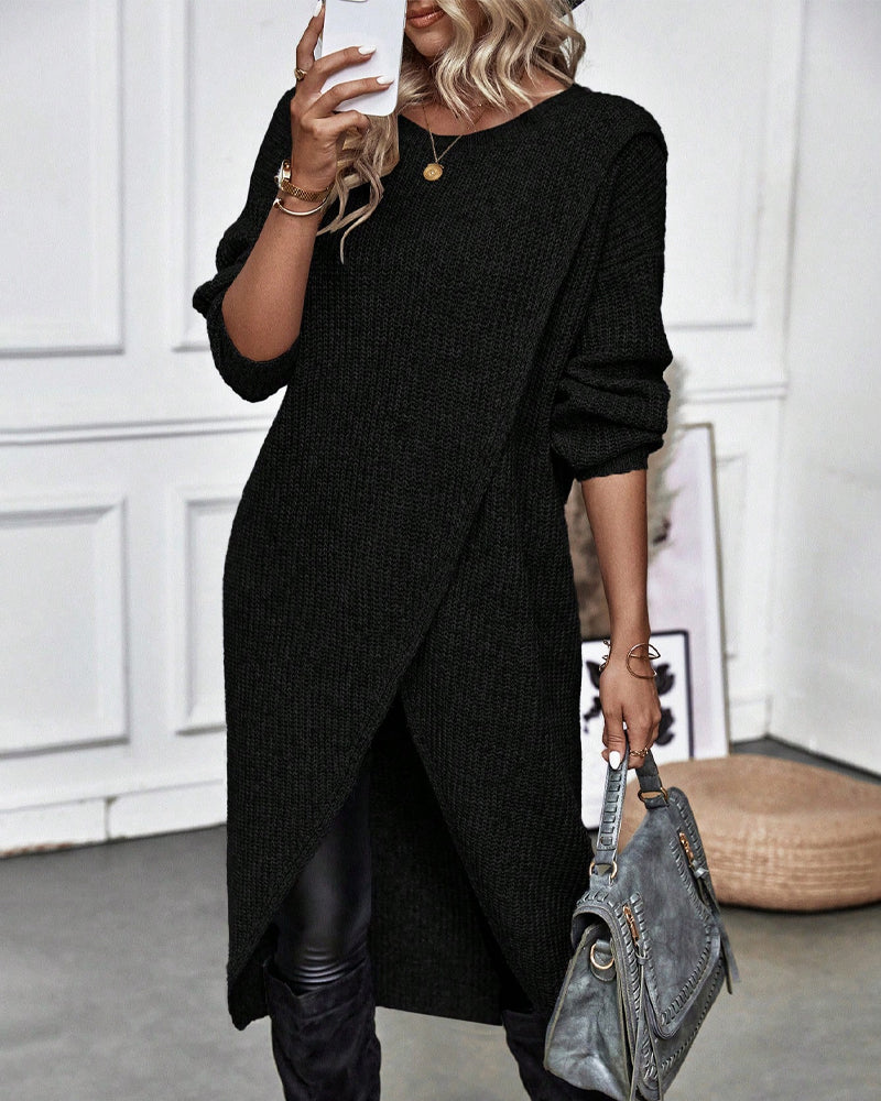 LEILAH -  Eleganter Langer Pullover