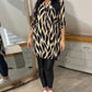 Nora - Zebra-Print Bluse Schwarz-Beige