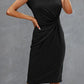 SpringStil® - Unifarbenes Shiftkleid mit geknotetem Rückenausschnitt