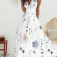 YARA - Stilvolles weißes Blumenkleid