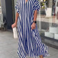 Amara | Elegantes Kleid mit V-Ausschnitt und Streifen | 50% OFF!