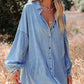 Elegantes Oversize-Jeanshemdkleid