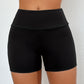 Schwarze High-Waist Badeshorts - Lisa