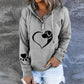 Santvarius® - Beutelloses graues Sweatshirt mit Tiermuster