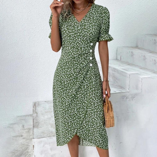 SpringStil® - Minikleid Damen - Sommerkleid - Elegant/Modisch - Frühling/Sommer - Grün - Babara-Mode
