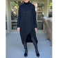 AMALIE -  Langer Pullover mit hohem Halsausschnitt