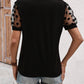 Schwarzes T-Shirt mit Tupfenärmeln - Elisa