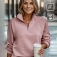 HerbstTrend® - Rosa einfarbiges Top mit V-Ausschnitt