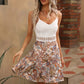 Gilda - Blumendruck-Kontrast-Cami-Kleid aus Spitze