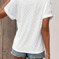 Weißes Lochmuster-T-Shirt - Elena