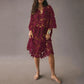 Lenie - Floral Öse Spitze Cover Up Strand Midikleid
