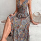 Isabella - Blaues Paisley Maxikleid