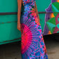 Layiah - Maxikleid mit Schnürung und Tie-Dye-Print