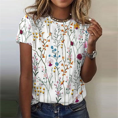 PureWear® - Arizona Garden Weißes Kurzarmtop