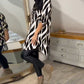 Nora - Zebra-Print Bluse Schwarz-Beige