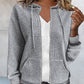 Freizeitjacke mit einfarbigen Taschen