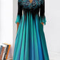 Kleid mit V-Ausschnitt und Farbverlauf
