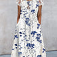 Kleid mit Blumendruck und Spitzenärmeln